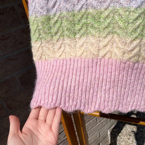 zara pastel striped knit sweater vest - Picture 4 of 5